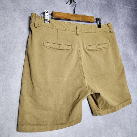 Flint and Tinder Shorts Mens 34 Brown Khaki Casual Chino Classic Summer Zip Fly - Picture 8 of 11